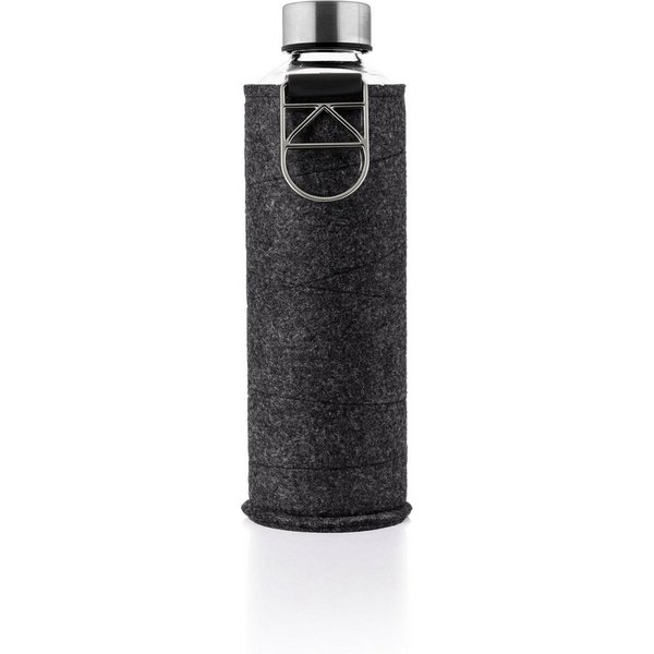 equa Trinkflasche Mismatch, Borosilikatglas, mit Filzcover und Metallgriff