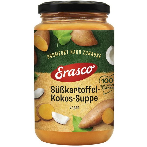 ERASCO Fertiggericht, Erasco Süßkartoffel-Kokos-Suppe cremige Kokosnote Packung 350ml