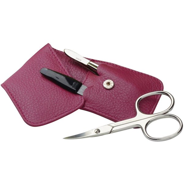 ERBE Maniküre-Etui Siena, 3 tlg., Hochwertiges Lederetui mit präzisen Pflegewerkzeugen für unterwegs.