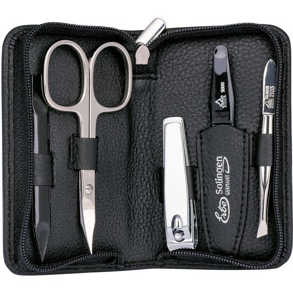 ERBE Maniküre-Etui Siena, 5 tlg., Lederetui mit Zippverschluss