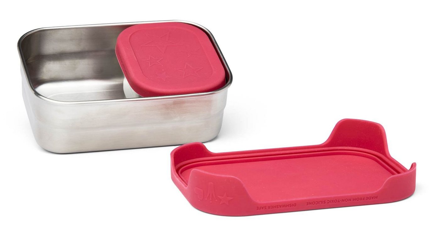 ergobag Lunchbox Edelstahl-Brotdose, 100% Metall, (Set, 2-tlg) – Bild 2 von 3