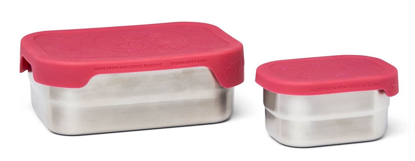 ergobag Lunchbox Edelstahl-Brotdose, 100% Metall, (Set, 2-tlg) – Bild 3 von 3