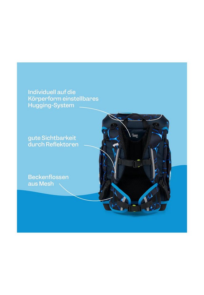 ergobag Schulranzen cubo light Bundle Set (5-tlg., 6-teiliges Set), wiegt nur 860g – Bild 3 von 5