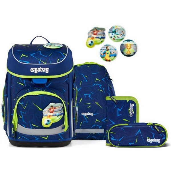 ergobag Schulranzen cubo Set (5-tlg., 5-teiliges Set), größenverstellbares Rückensystem