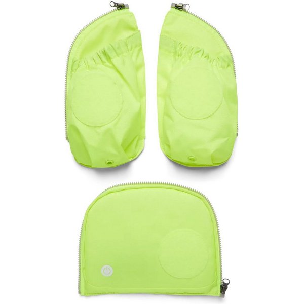 ergobag Schulranzen Fluo LED Seitentaschen Set, reflektierend