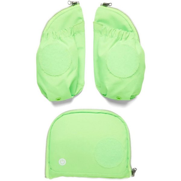 ergobag Schulranzen Fluo LED Seitentaschen Set, reflektierend