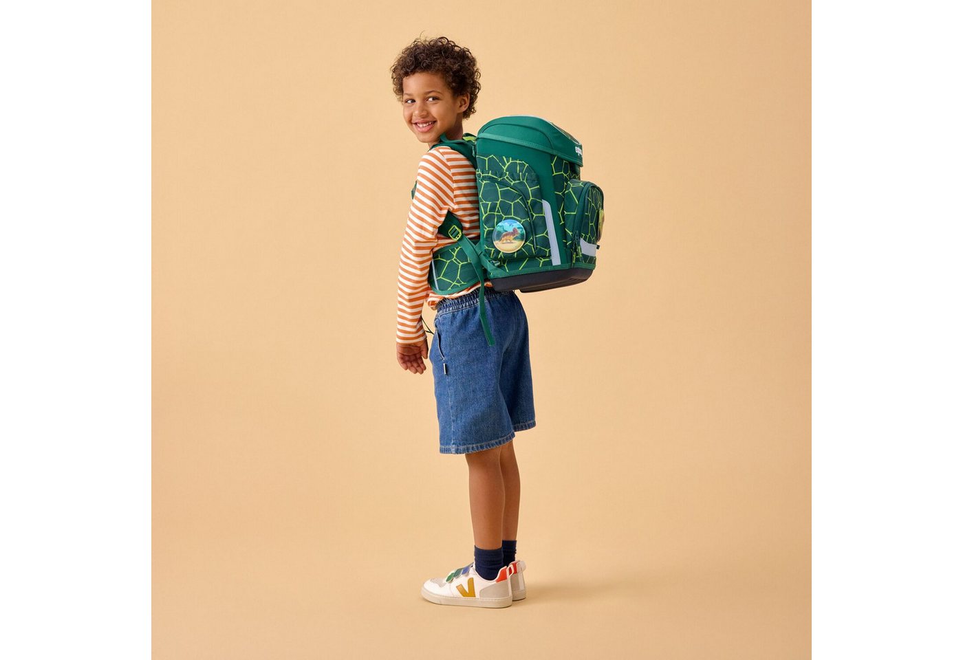 ergobag Schulranzen Schulranzen-Set CUBO BärRex 5-teilig, 25/26 (5-teilig), ergonomisch, höhenverstellbar, Your-Size-System, ab 1. Klasse – Bild 2 von 5