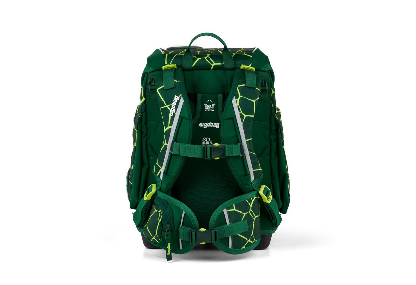 ergobag Schulranzen Schulranzen-Set CUBO BärRex 5-teilig, 25/26 (5-teilig), ergonomisch, höhenverstellbar, Your-Size-System, ab 1. Klasse – Bild 4 von 5