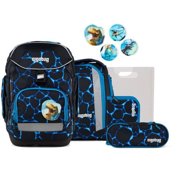 ergobag Schulrucksack Pack (6tlg., Federmäppchen, Sportrucksack, Heftebox, Schlmaperrolle und Kletties)