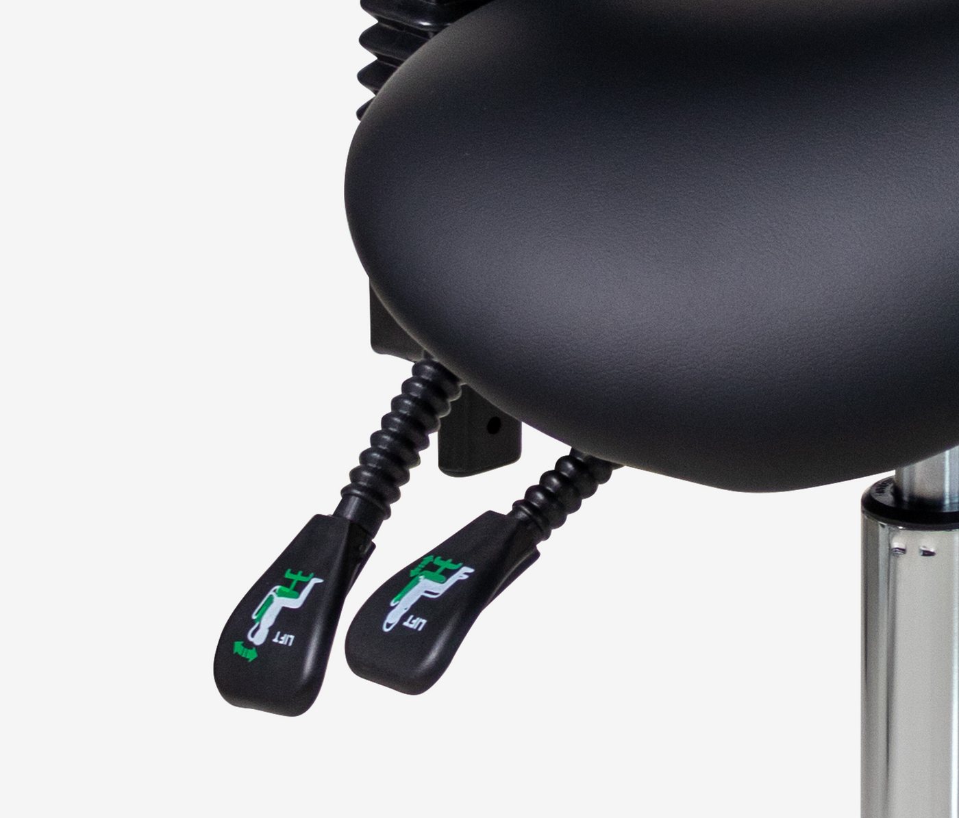 Ergolutions Sitzhocker Sattelhocker mit Lehne, 5 Jahre Garantie / ergonomisch / verstellbare Lehne / Sitz kippbar – Bild 4 von 5