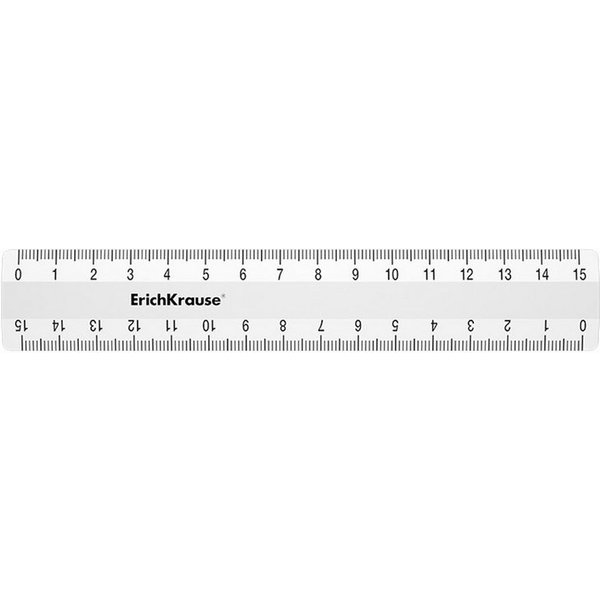 Erich Krause Lineal, Lineal 15cm Kunststoff 1 Stück Klar transparent