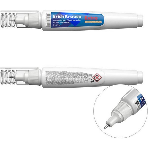 Erich Krause Tintenkiller, Korrekturstift Extra 8ml mit Metallspitze Schnell trocknend 1 Stück