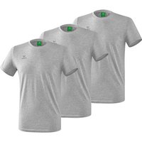 ERIMA 3er Pack T-Shirt Herren, Größe XXL in Grau