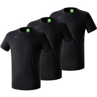 ERIMA 3er Pack T-Shirt Herren, Größe L in Schwarz