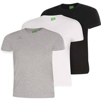 ERIMA 3er Pack T-Shirt Kinder, Größe 128 in Schwarz