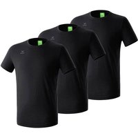 ERIMA 3er Pack T-Shirt Kinder, Größe 164 in Schwarz