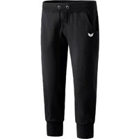 ERIMA Damen 3/4 Sweathose mit Bündchen, Größe 42 in Schwarz