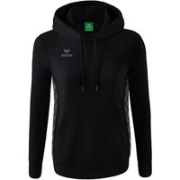 ERIMA Damen Essential Team Kapuzensweat, Größe 42 in Schwarz