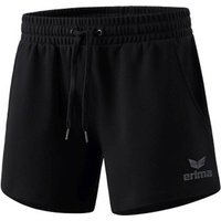 ERIMA Damen Essential Team Sweatshorts, Größe 40 in Schwarz