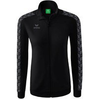 ERIMA Damen Essential Team Tracktop Jacke, Größe 36 in Schwarz