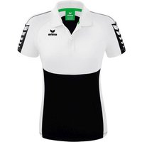 ERIMA Damen Six Wings Poloshirt, Größe 36 in Weiß