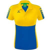ERIMA Damen Six Wings Poloshirt, Größe 42 in Blau
