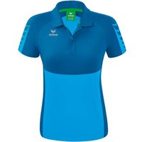 ERIMA Damen Six Wings Poloshirt, Größe 44 in Blau