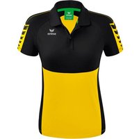 ERIMA Damen Six Wings Poloshirt, Größe 42 in Schwarz