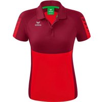 ERIMA Damen Six Wings Poloshirt, Größe 40 in Rot