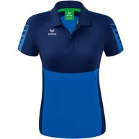 ERIMA Damen Six Wings Poloshirt, Größe 38 in Blau