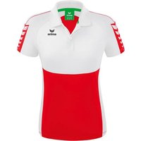 ERIMA Damen Six Wings Poloshirt, Größe 42 in Weiß