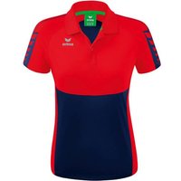 ERIMA Damen Six Wings Poloshirt, Größe 40 in Rot