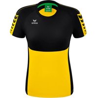 ERIMA Damen Six Wings T-Shirt, Größe 36 in Schwarz