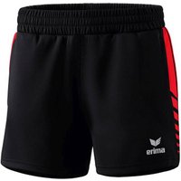 ERIMA Damen Six Wings Worker Shorts, Größe 34 in Schwarz