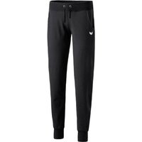 ERIMA Damen Sweathose mit Bündchen, Größe 48 in Schwarz