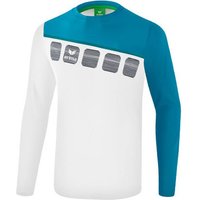 ERIMA Herren 5-C Longsleeve, Größe M in Weiß