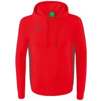 ERIMA Herren Essential Team Kapuzensweat, Größe 140 in Rot
