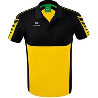 ERIMA Herren Six Wings Poloshirt, Größe L in Schwarz