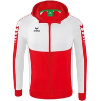 ERIMA Herren Six Wings Trainingsjacke mit Kapuze, Größe 152 in Rot