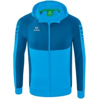ERIMA Herren Six Wings Trainingsjacke mit Kapuze, Größe S in Blau