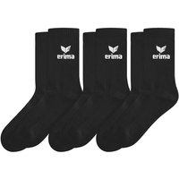ERIMA Herren Socken Sport Socks 3pack, Größe 47-50 in Schwarz