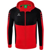 ERIMA Kinder Kapuzensweat SIX WINGS training jacket with hood, Größe 164 in Rot