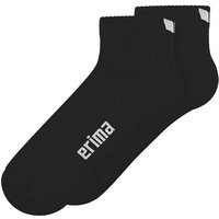 ERIMA Erima Unisex Socken PERFORMANCE socks 2pack, Größe 43-46 in Schwarz