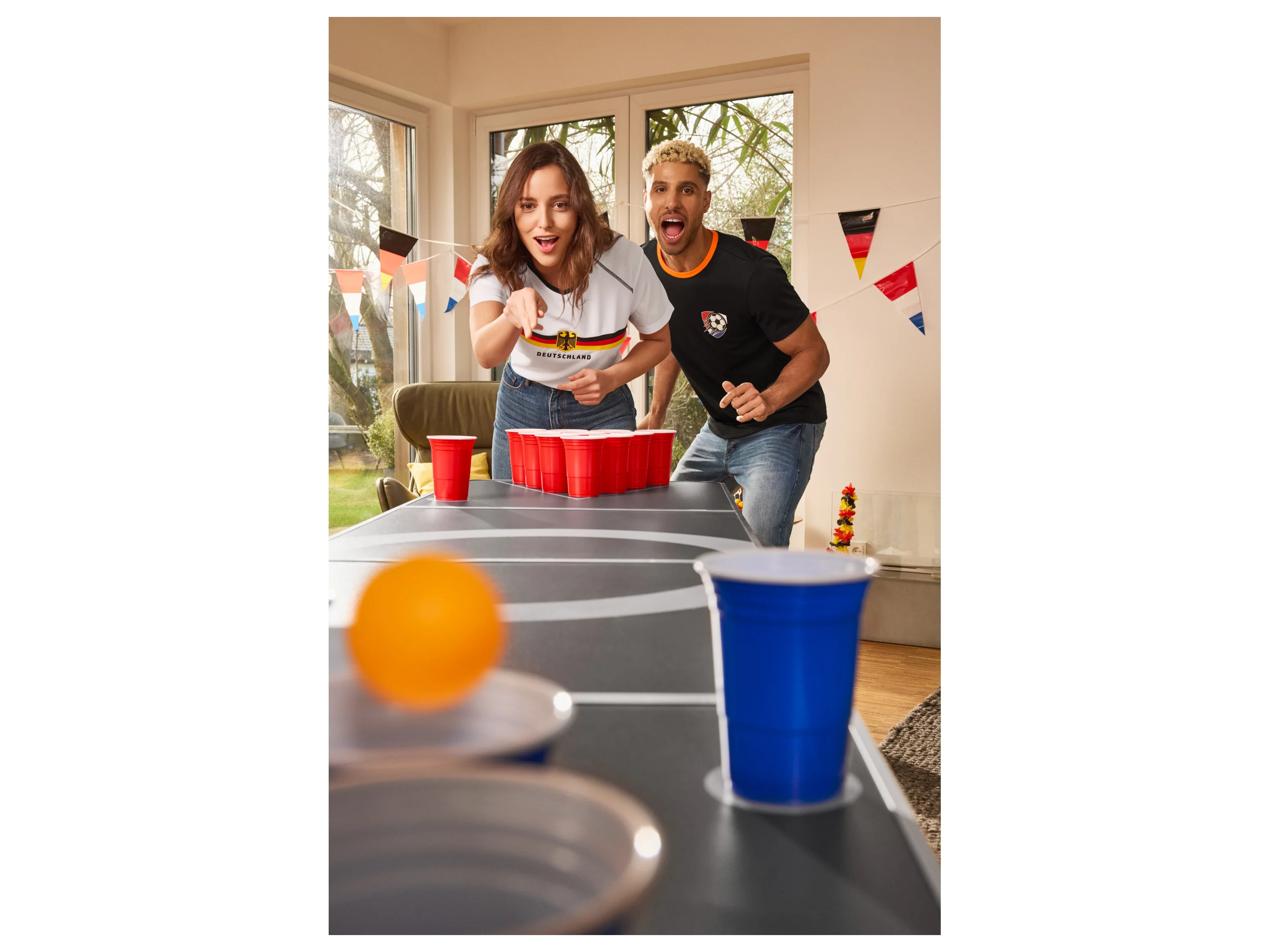 ERNESTO® Beer Pong, wiederverwendbar, mit praktischen Markierungen – Bild 3 von 4