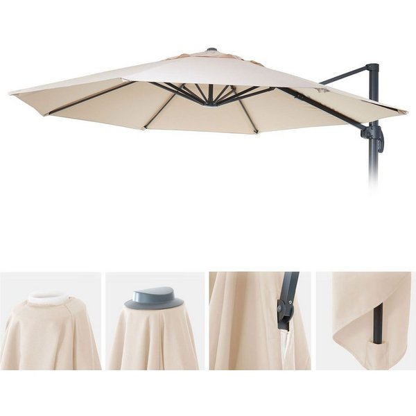 MCW Ersatzschirmbespannung MCW-A96-EB, 350x350 cm, Ø 350 cm, Witterungsfest, Regenbeständig