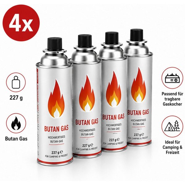 Ertex Gaskocher Campingkocher Gasherd portabel Campingherd mit Koffer & Gaskartuschen