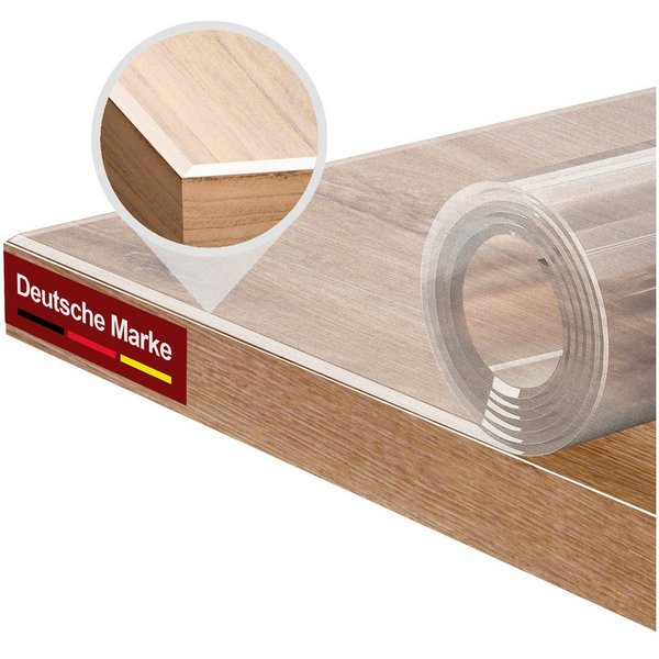 Ertex Tischdecke transparent tischdecke 2,2 mm – Tischfolie & klarer Tischschutz