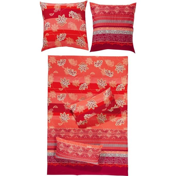 Erwin Müller Bettwäsche Bettwäsche, Jersey, Mako-Single-Jersey Paisley/Blumen/Ornamente/Blatt