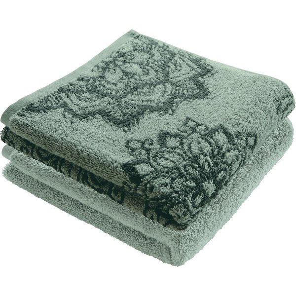 Erwin Müller Duschtuch Duschtuch "Bühl" 2er-Pack, Frottier/Jacquard, Walk-Frottier Motiv