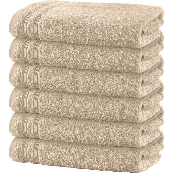 Erwin Müller Duschtuch Duschtuch "Heidelberg" 6er-Pack, Frottier, Walk-Frottier Uni